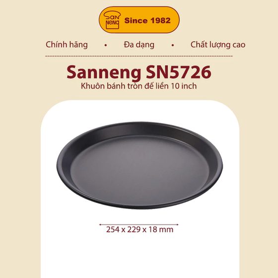 Sanneng SN5726 - Khuôn bánh Pizza 10 inch
