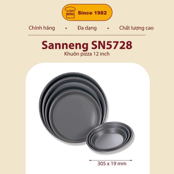 Sanneng SN5728 - Khuôn bánh Pizza 12 inch